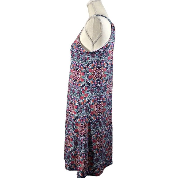 Cupio Women's Racerback Mandala Print Sleeveless Swing Dress Boho Size M - Picture 4 of 11